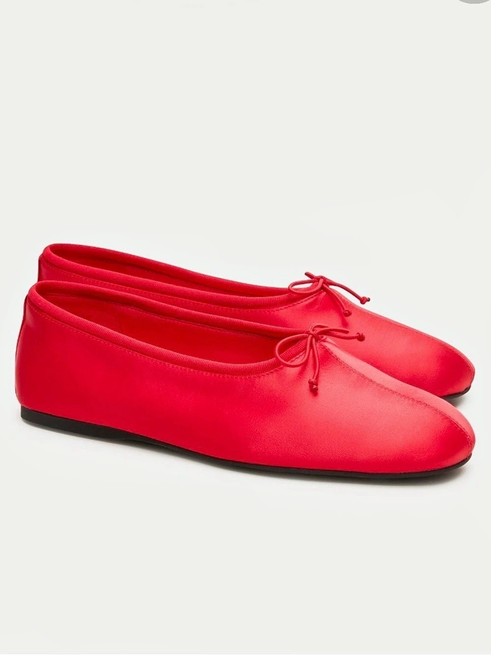 J.Crew Verona ballet flats in Italian leather Red- Brand New 8.5